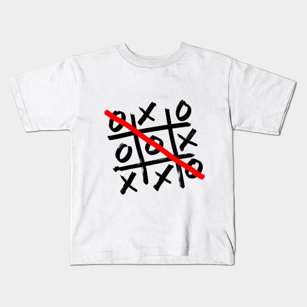 Tic TacToe Kids T-Shirt by INKUBATUR